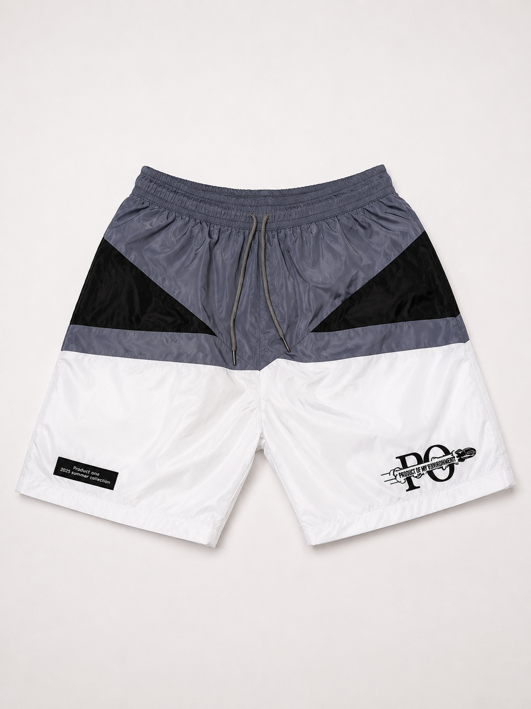 Gray summer shorts set